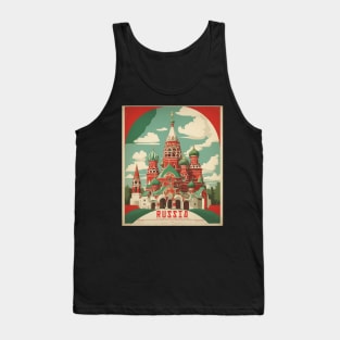 Russia Vintage Tourism Poster Tank Top